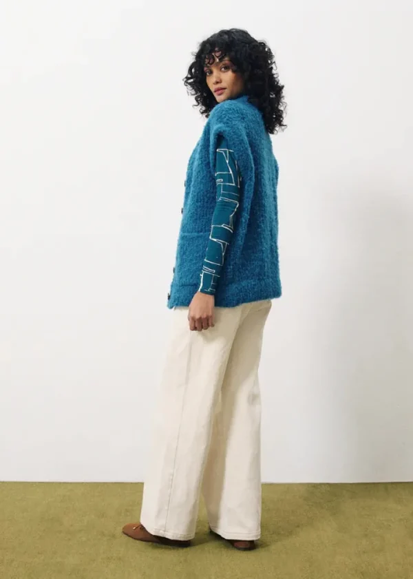 Frnch Jumpers & Cardigans<Magaly Gilet (Petrol )