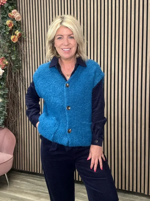 Frnch Jumpers & Cardigans<Magaly Gilet (Petrol )