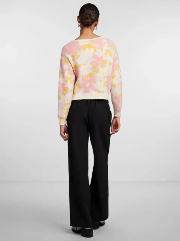 Pieces Jumpers & Cardigans<MAGGIE CARDIGAN (CLOUD DANCER/MULTI)