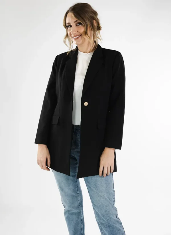 Oh Molly Jackets<Maisie Blazer Coat (Black)