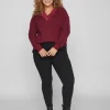 Vila Evoked Jumpers & Cardigans<MANDY LACE NECK L/S KNIT JUMPER (BEET RED)