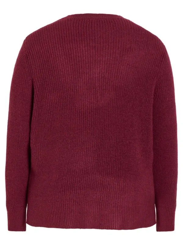 Vila Evoked Jumpers & Cardigans<MANDY LACE NECK L/S KNIT JUMPER (BEET RED)