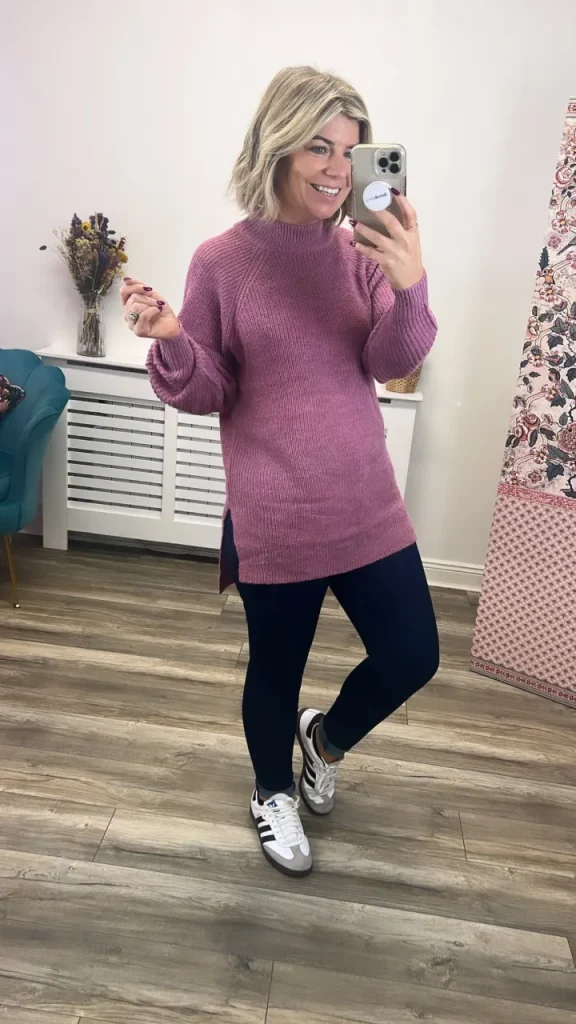 Ichi Jumpers & Cardigans<MARAT JUMPER (HEATHER ROSE)
