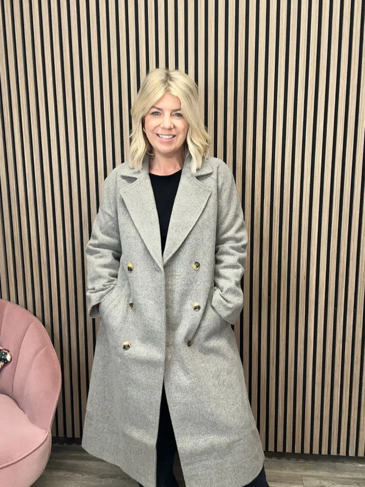 marbel_long_coat_morel_4.webp Pieces Jackets | Coats<Marbel Long Coat