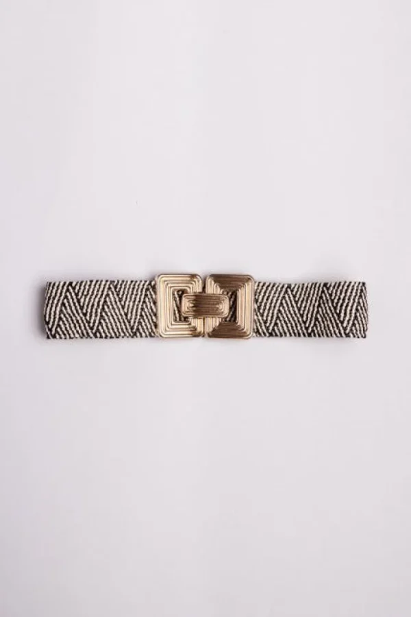 Minueto Belts<MARINA BELT (BLACK & WHITE)