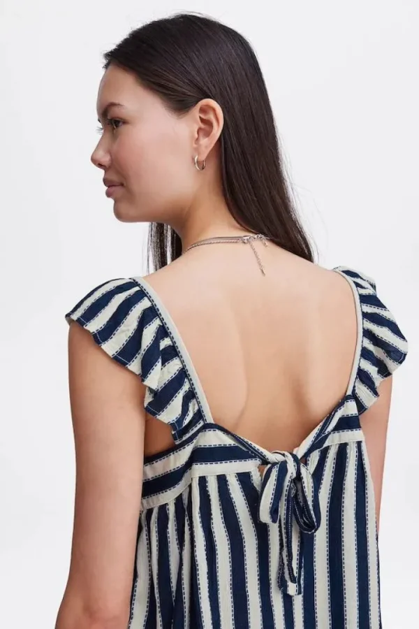 Ichi Co-Ords<Marrakech Square Neck Top (Total Eclipse Stripe)