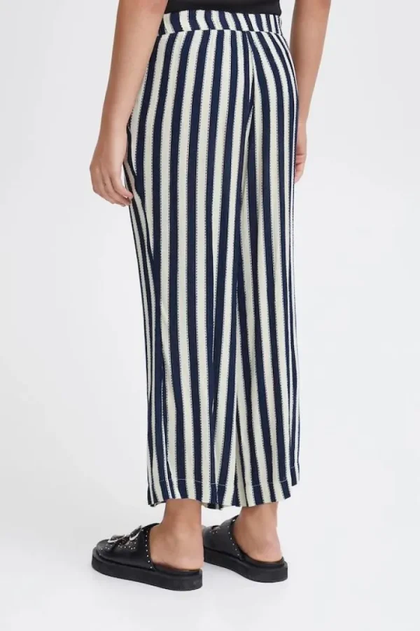 Ichi Pants<Marrakech Wide Leg Pants (Total Eclipse Stripe)
