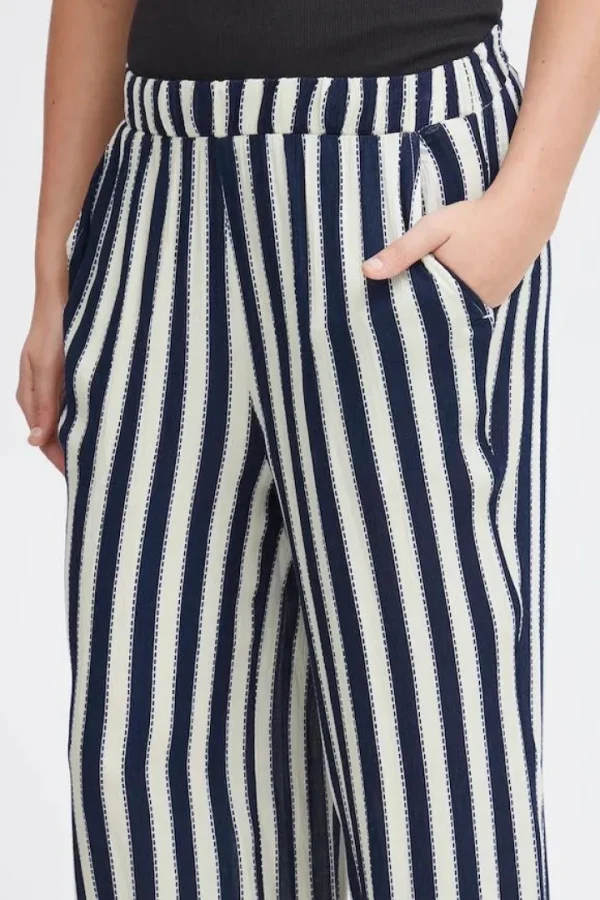 Ichi Pants<Marrakech Wide Leg Pants (Total Eclipse Stripe)