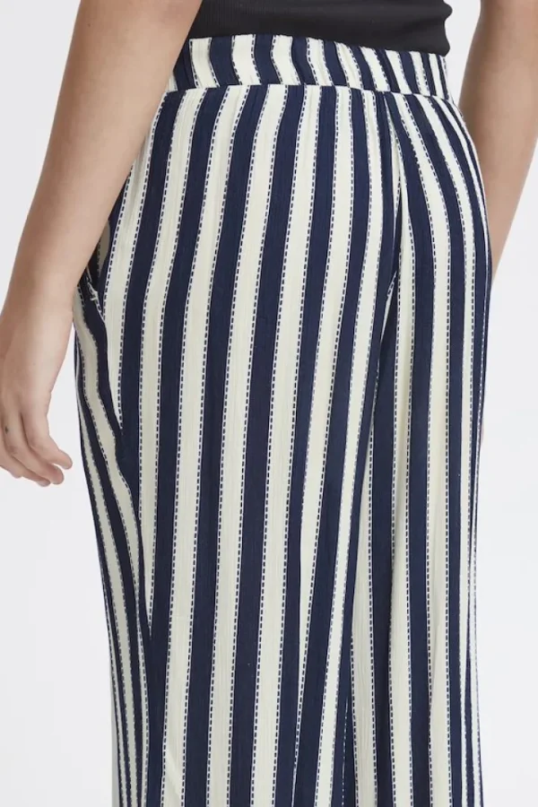 Ichi Pants<Marrakech Wide Leg Pants (Total Eclipse Stripe)