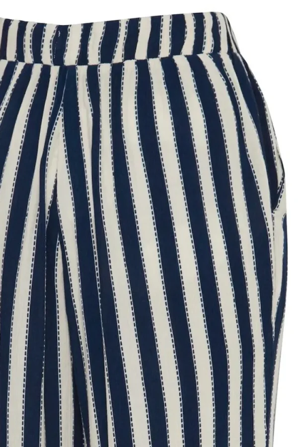 Ichi Pants<Marrakech Wide Leg Pants (Total Eclipse Stripe)
