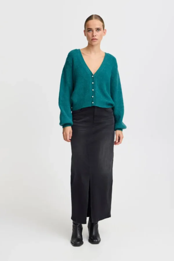 Ichi Jumpers & Cardigans<Maura Cardigan ( Green-Blue Slate)