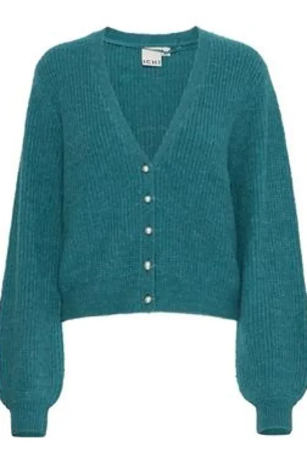 Ichi Jumpers & Cardigans<Maura Cardigan ( Green-Blue Slate)