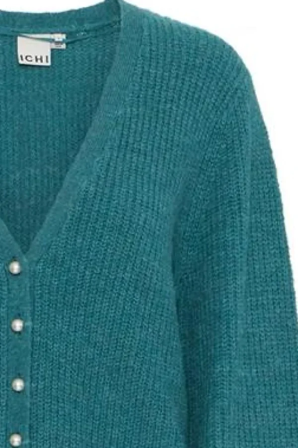 Ichi Jumpers & Cardigans<Maura Cardigan ( Green-Blue Slate)