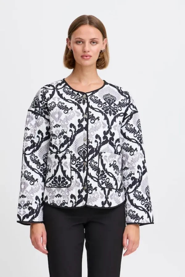 Ichi Jackets | Coats<Maura Jacket (Black Paisley)