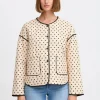 Ichi Jackets | Coats<Maura Jacket (Creme/Black Dots)