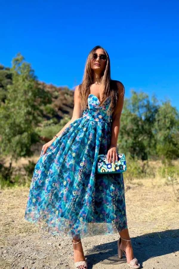GoaGoa Occasionwear<Medi Dress (Blue)