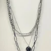 Pieces Jewellery<Mehia Combi Necklace (Silver)