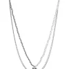 Pieces Jewellery<MELA COMBI NECKLACE (SILVER)