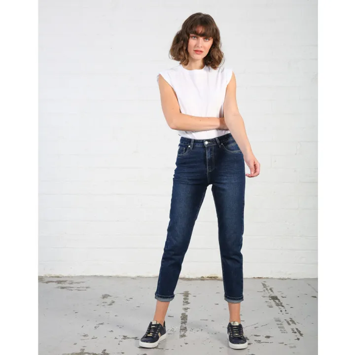 mia_mom_jean_mid_wash__sh_1.webp Rant & Rave Jeans<Mia Mom Jean Mid Wash | Short Leg