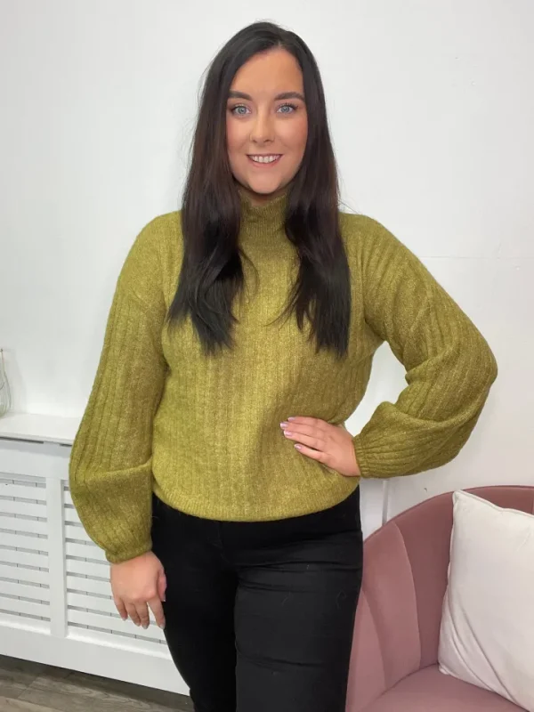 Ichi Jumpers & Cardigans<Miah Jumper (Green Moss)