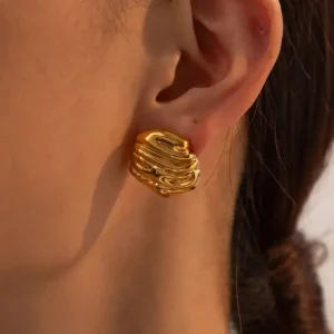 Folie A Trois Jewellery<Midnight River Earrings (Gold)