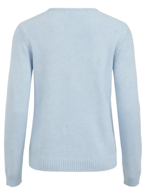 Vila Jumpers & Cardigans<MIELA V-NECK JUMPER (BLUE MELANGE)