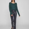 Vila Jumpers & Cardigans<Miela V-Neck Jumper (Pineneedle/Dark Melange)
