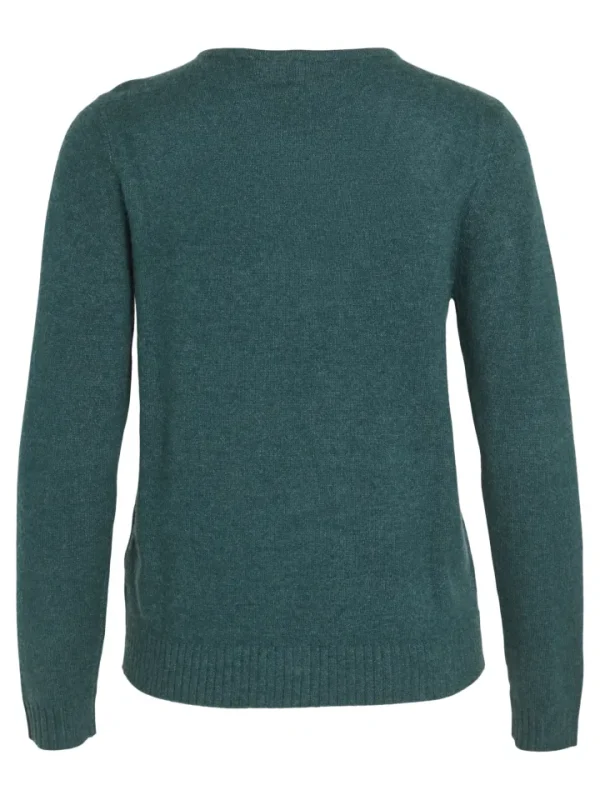 Vila Jumpers & Cardigans<Miela V-Neck Jumper (Pineneedle/Dark Melange)