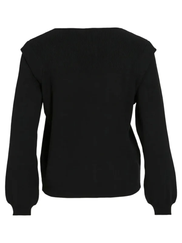 Vila Jumpers & Cardigans<Mila V-Neck Jumper (Black)