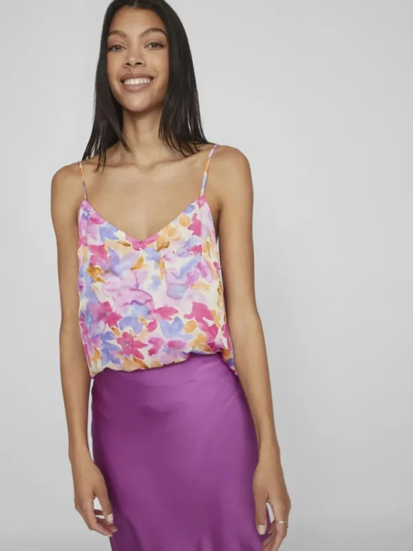 Vila Camis & Vests<Milia V-Neck Strap Top (Birch/Colourful)