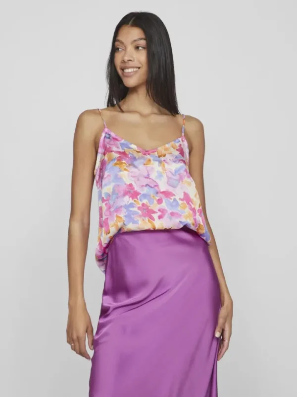 Vila Camis & Vests<Milia V-Neck Strap Top (Birch/Colourful)