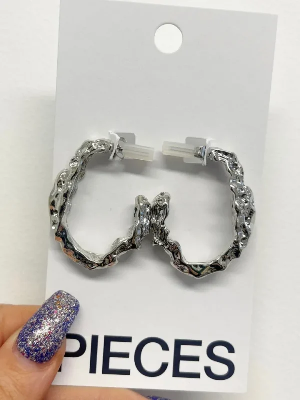 Pieces Jewellery<MIRIKKA HOOP EARRINGS (SILVER)