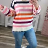 Sugarhill Jumpers & Cardigans<MOANA RELAXED JUMPER (SUNSET STRIPES)
