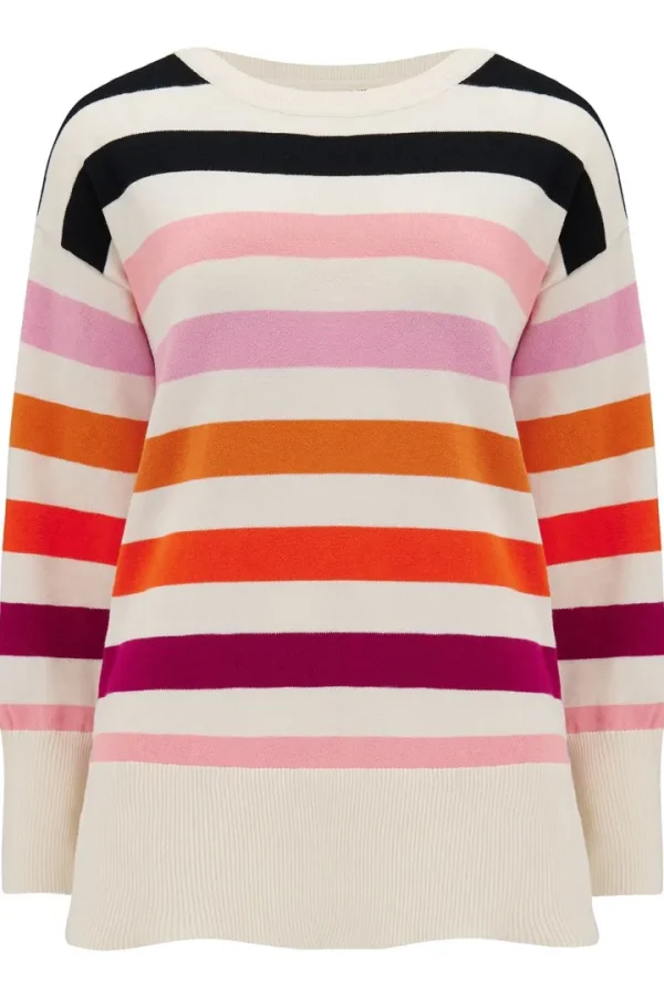 Sugarhill Jumpers & Cardigans<MOANA RELAXED JUMPER (SUNSET STRIPES)