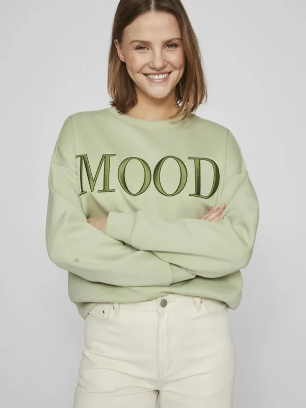 Vila Hoodies & Sweatshirts<MOOD SWEATER (GREEN)