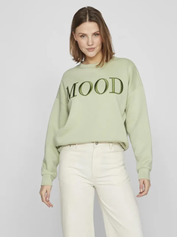 Vila Hoodies & Sweatshirts<MOOD SWEATER (GREEN)