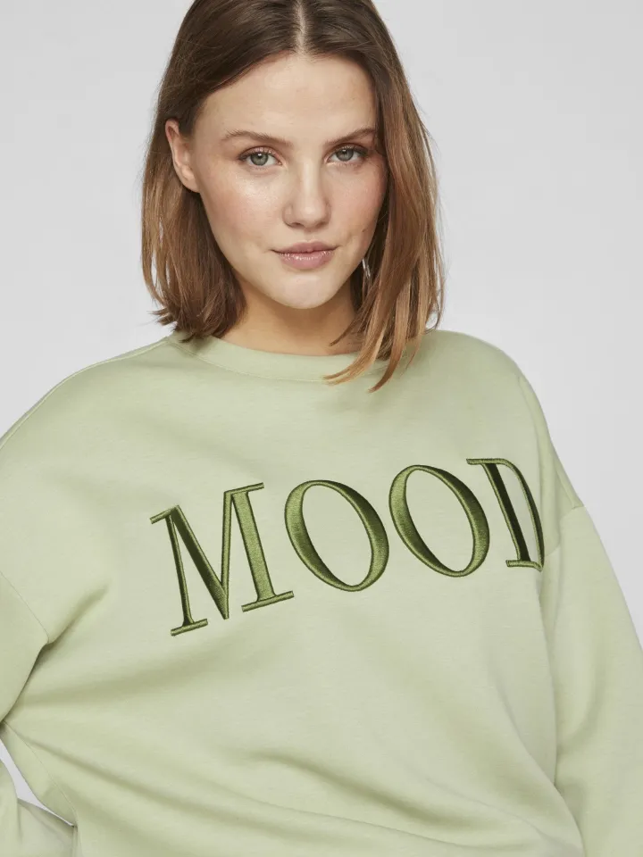 mood_sweater_green_3.webp Vila Hoodies & Sweatshirts<MOOD SWEATER (GREEN)
