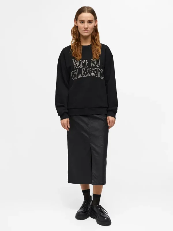 Object Jumpers & Cardigans<MORA OVERSIZE SWEATSHIRT (BLACK)