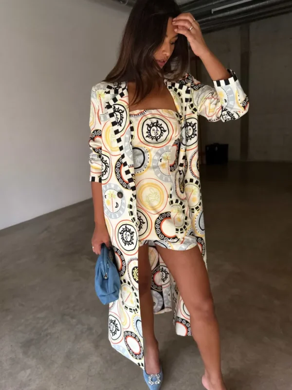 Never Fully Dressed Jackets | Coats<Mosaic Plate 55 Long Jacket