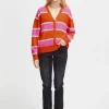 Ichi Jumpers & Cardigans<MUTI CARDIGAN (PERSIMMON ORANGE)