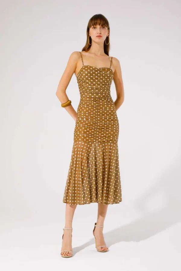 GoaGoa Occasionwear | Dresses<Nabuk Tulle Midi Dress (/ Polka Dot)