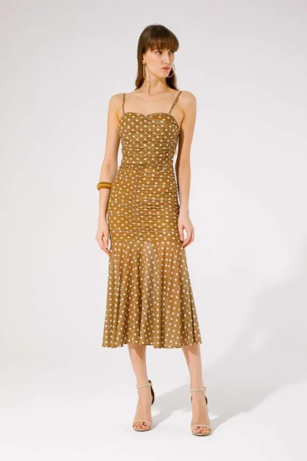 GoaGoa Occasionwear | Dresses<Nabuk Tulle Midi Dress (/ Polka Dot)