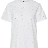 Pieces T-Shirts<Nadine Studded T-Shirt (Bright White)