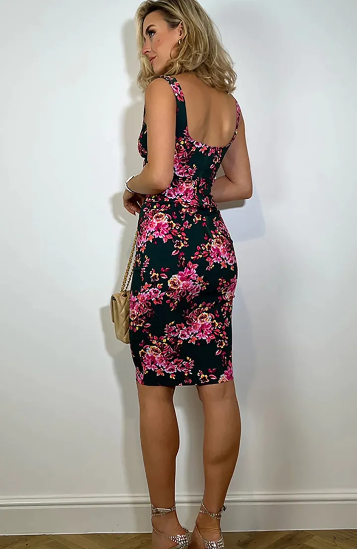 nala_floral_print_midi_dr_2.webp Vesper Occasionwear<NALA FLORAL PRINT MIDI DRESS (GREEN)