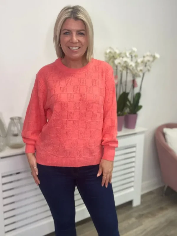 Ichi Jumpers & Cardigans<NANCY JUMPER (CALYPSO CORAL)