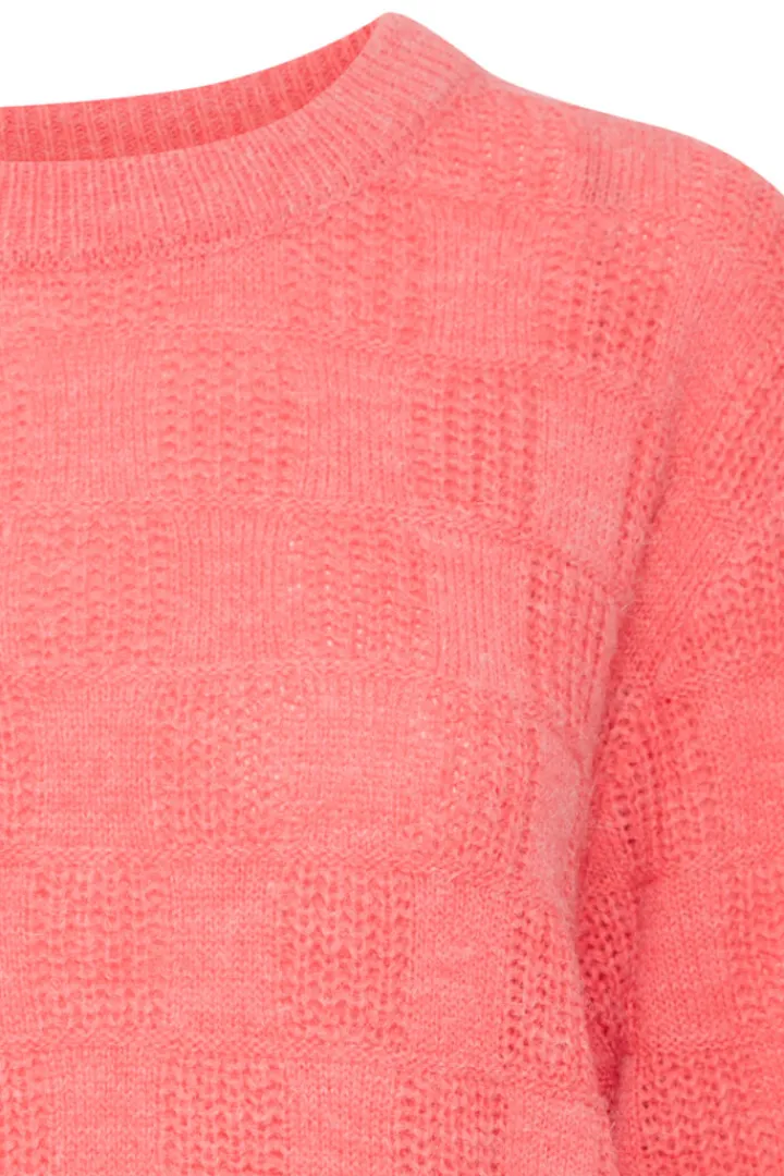 nancy_jumper_calypso_cora_3.webp Ichi Jumpers & Cardigans<NANCY JUMPER (CALYPSO CORAL)