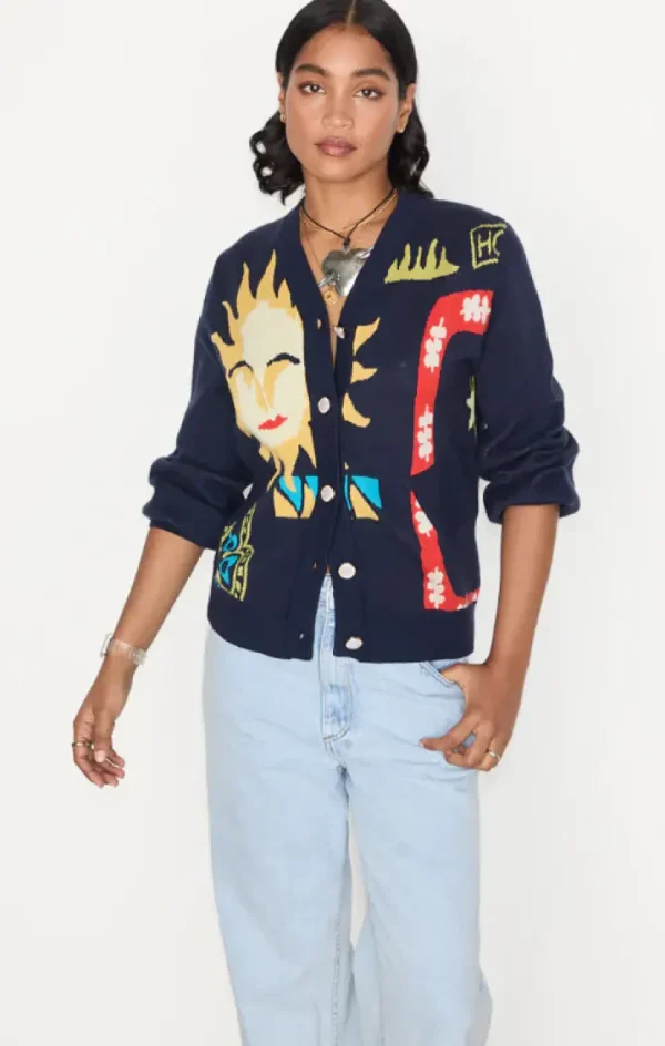 Never Fully Dressed Jumpers & Cardigans<Navy Sundazed Summer Bomber (Navy)