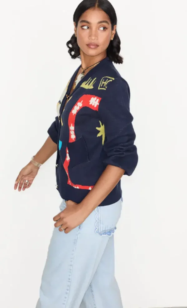 Never Fully Dressed Jumpers & Cardigans<Navy Sundazed Summer Bomber (Navy)