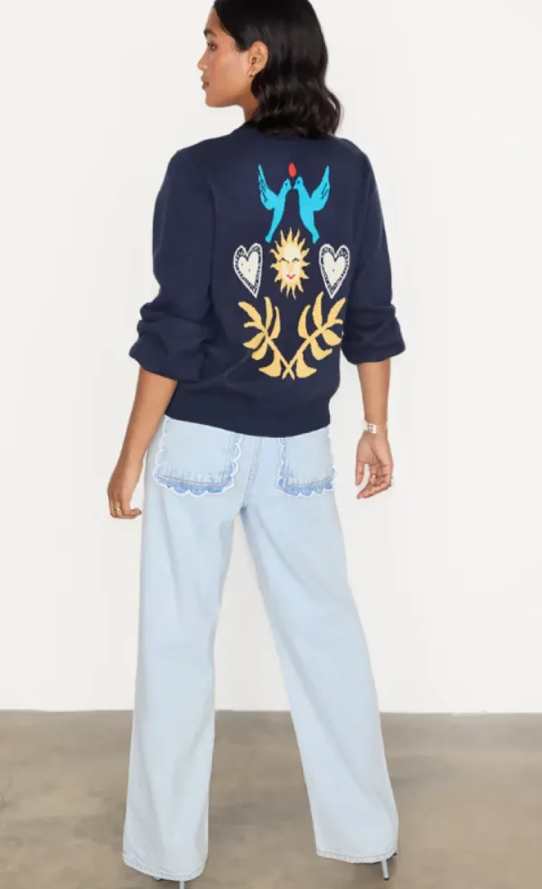 Never Fully Dressed Jumpers & Cardigans<Navy Sundazed Summer Bomber (Navy)