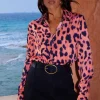 Dancing Leopard Shirts & Blouses<Nevada Shirt (Plorange Leopard)